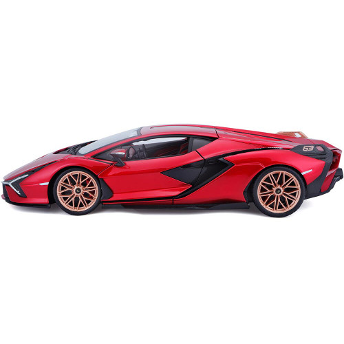 Lamborghini Sián FKP 37 - 1:18 Red 1:18 Scale Diecast Model Car by Bburago Alt Image 1