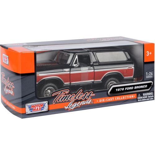 1978 Ford Bronco - Hard Top - Black & Red w/spare tire Alt Image 5