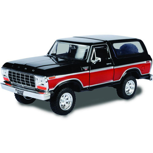 1978 Ford Bronco - Hard Top - Black & Red w/spare tire Main Image