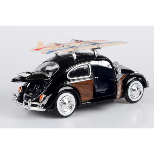 Volkswagen Beetle with Surfboard - Black Alt Image 1