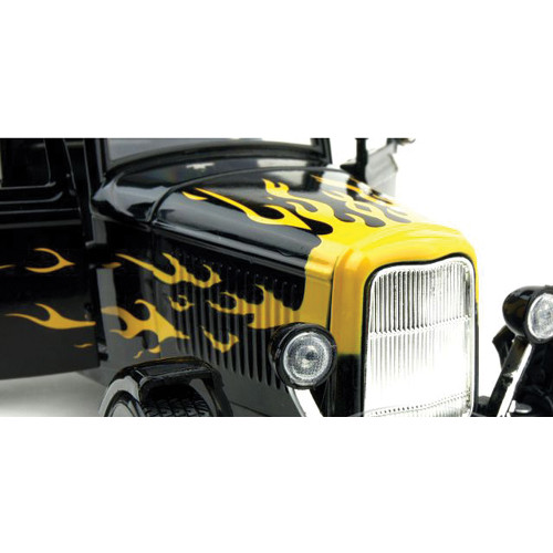 1932 Ford Hot Rod - Black Flames 1:18 Scale Diecast Model by Motormax Alt Image 4