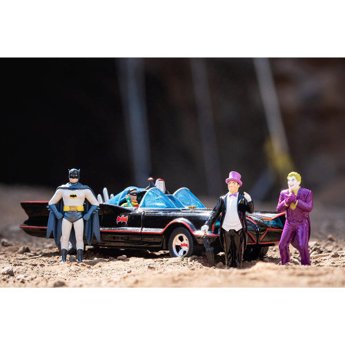 1966 Batmobile w/Batman, Robin Penguin & Joker Figures Alt Image 6