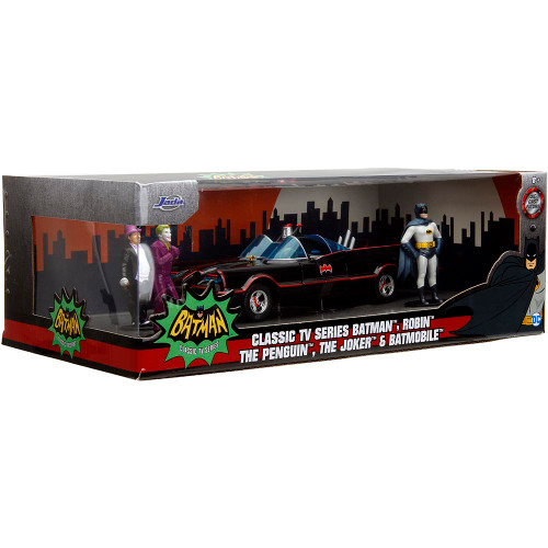 1966 Batmobile w/Batman, Robin Penguin & Joker Figures Alt Image 7
