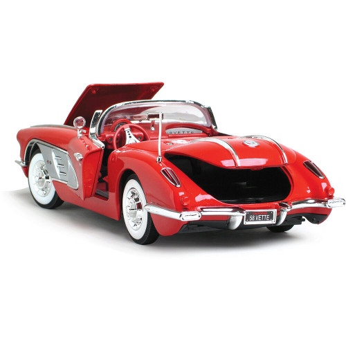 1958 Corvette - Red 1:18 Scale Diecast Model by Motormax Alt Image 2