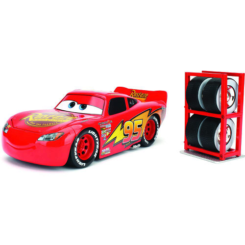 Pixar Cars Lightning McQueen with Tire Rack Main Image