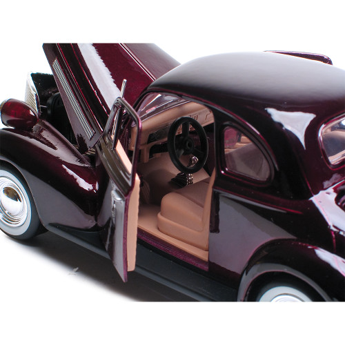 1939 Chevy Coupe - Burgundy 1:24 Scale Diecast Model by Motormax Alt Image 3
