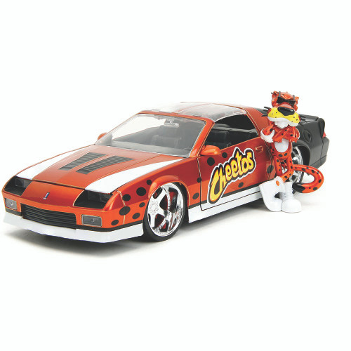 1985 Cheetos Camaro & Chester Cheetah Figure 1:24 Scale Diecast Model by Jada Main Image