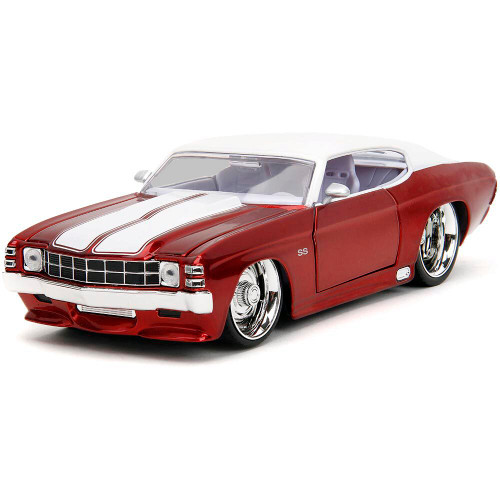 1971 Chevy Chevelle SS - Candy Red&White 1:24 Scale Diecast Model by Jada Toys Main Image