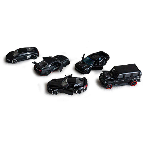 Black Edition 5-Pc Gift pack 1:64 Scale Diecast Model by Majorette Main Image