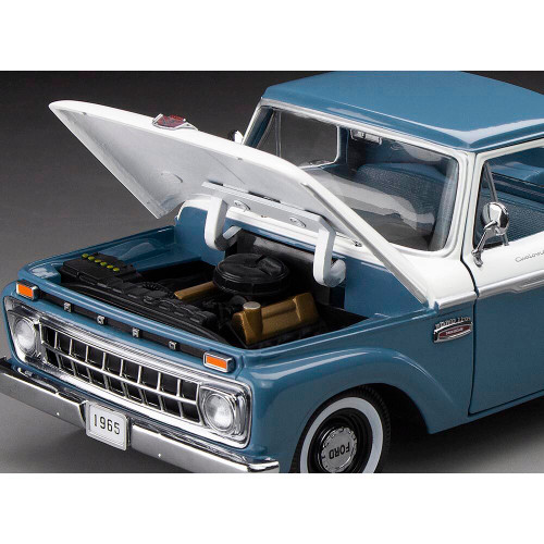 1965 Ford F-100 Custom Cab Pickup Blue & White | Sunstar