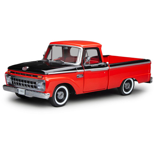 1965 Ford F-100 Custom Cab Pickup - Red & Black Main Image