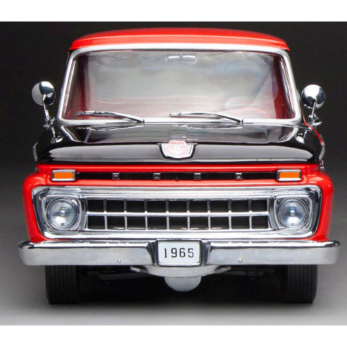 1965 Ford F-100 Custom Cab Pickup - Red & Black Alt Image 3
