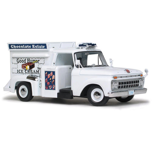 サンスター 1/18 1965 フォード F-100  アイスクリームトラック 1965 Ford F-100 Good Humor Truck Diecast Model Truck | Sunstar