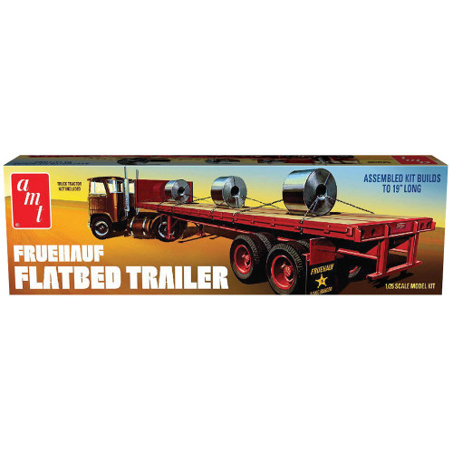 Fruehauf Flatbed Trailer 1/25 Kit 1:25 Scale Diecast Model by AMT Main Image