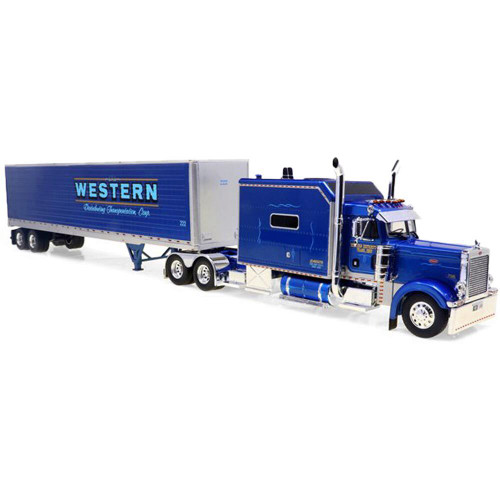 Peterbilt 379 Western Distributing Tractor Trailer with Extended Sleeper Cab 1:43 Scale Diecast Model by Iconic Replicas Main Image