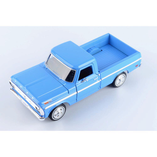 1972 Ford F-100 Pickup - Blue 1:24 Scale Diecast Model by Motormax Alt Image 4