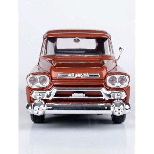 1958 GMC 100 Wideside Pickup - Brown 1:24 Scale Diecast Model by Motormax Alt Image 2