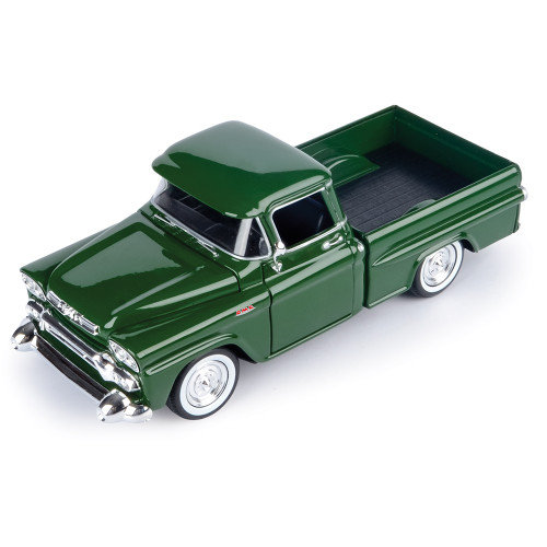 1958 GMC 100 Wideside Pickup - Dark Green 1:24 Scale Diecast Model Truck by Motormax Alt Image 1