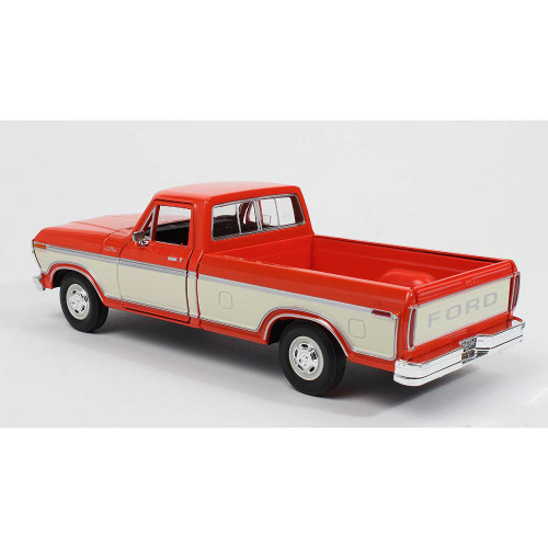1979 Ford F-150 Custom - Two-tone  Orange & White 1:24 Scale Diecast Model by Motormax Alt Image 5