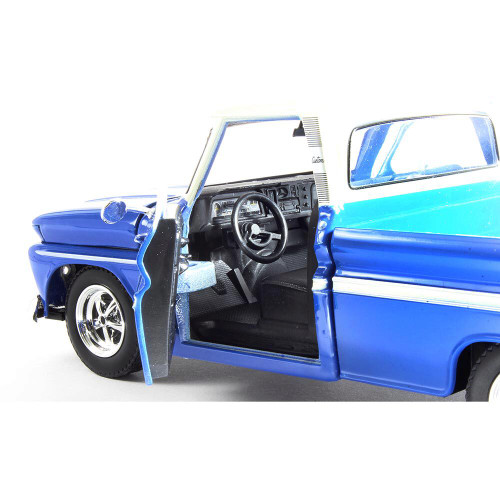 1966 Chevy C10 Fleetside Pickup - Blue w/ White Top Alt Image 4