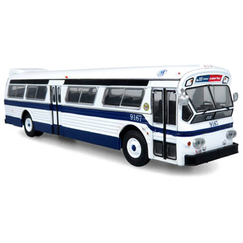 FLXIBLE 53102 TRANSIT BUS: MTA NEW YORK CITY DESTINATION: BX55 LIMITED FORDHAM PLAZA 1:87 Scale Diecast Model by Iconic Replicas Main Image