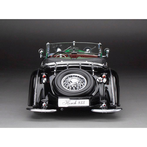 1939 Horch 855 Roadster - Black/Dark Green 1:18 Scale Diecast Model by Sunstar Alt Image 5