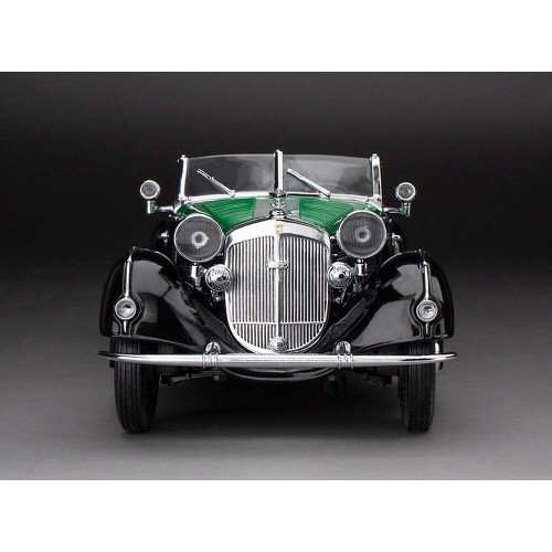 1939 Horch 855 Roadster Black/Dark Green Diecast Model Car | Sunstar