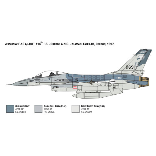 F-16A Fighting Falcon 1/48 Kit Alt Image 2