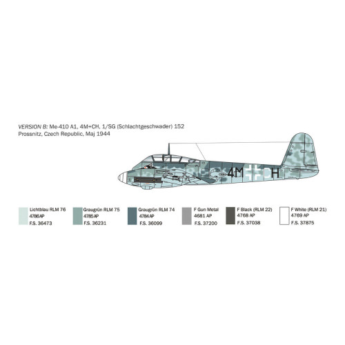 ME 410 A-1 Hornisse 1/72 Kit Alt Image 4