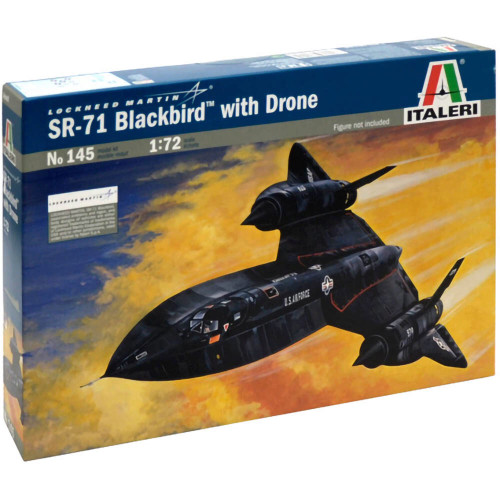 SR-71 Blackbird With Drone 1/72 Kit Plastic Model Kit | Italeri
