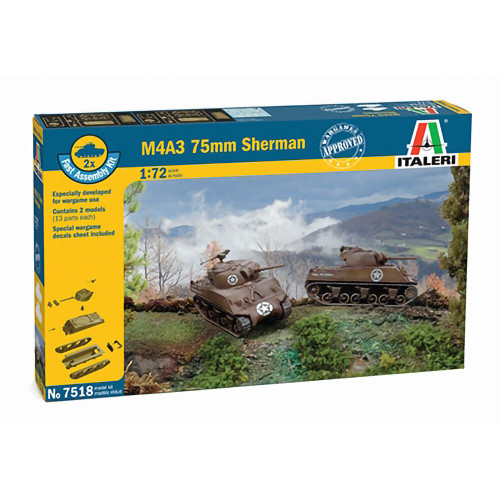 M4A3 75MM Sherman 1/72 Kit Main Image