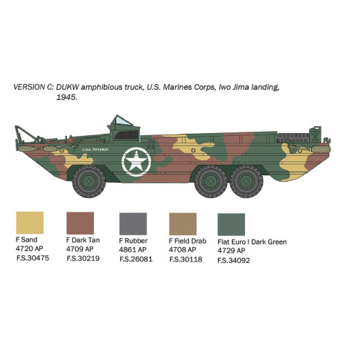 DUKW 1/72 Kit Plastic Model Kit | Italeri