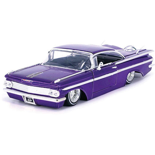 1959 Chevrolet Impala SS Lowrider Wire Wheels - Candy Purple - Street Low - MiJo Exclusives 1:24 Scale Diecast Model by Jada Toys Main Image