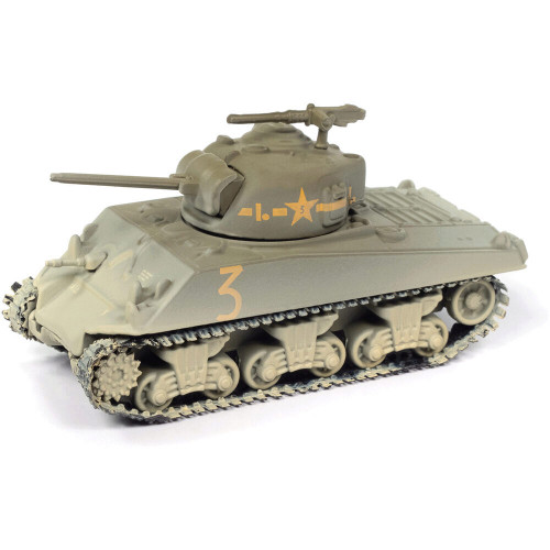 M4A3 Sherman Tank The Tunisia Campaign -  Desert Green Camo (Sandy)  Diecast Model by Johnny Lightning Main Image