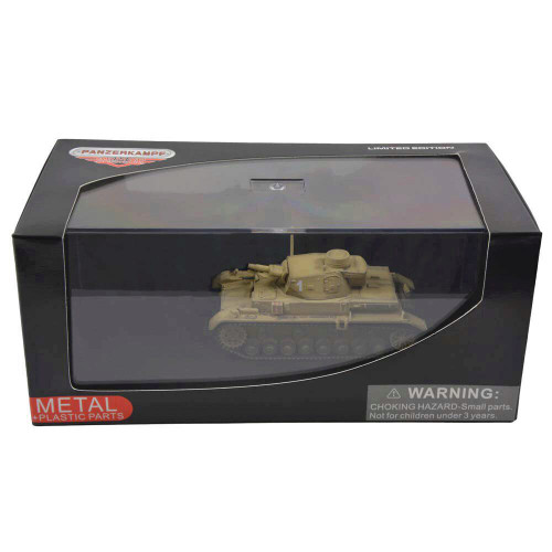 German Sd. Kfz. 161 PzKpfw IV Ausf. E Medium Tank - Tan 1:72 Scale Diecast Model by Panzerkampf Alt Image 4