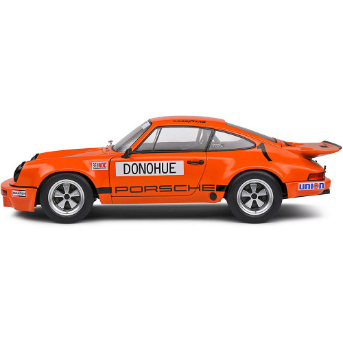 1974 Porsche 911 IROC Orange #1 Donohue IROC Daytona 1:18 Scale Diecast Model Car by Solido Alt Image 1