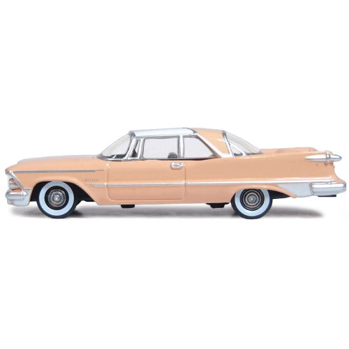 1959 Imperial Crown Coupe - Persian Pink / White 1:87 Scale Diecast Model Car by Oxford Alt Image 1
