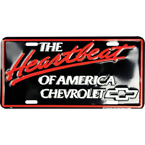 Chevrolet Heartbeat of America Metal License Plate  Metal by Ramson Imports Main Image