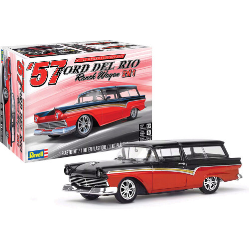 1957 Ford Del Rio Ranch Wagon 2'N1 1:25 Scale Plastic Model Kit by Revell Alt Image 7