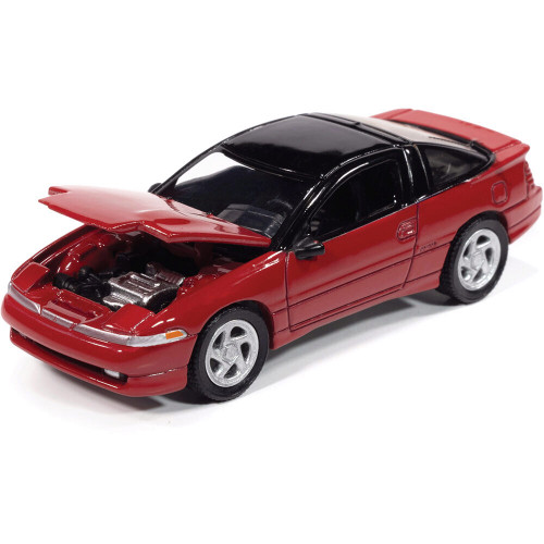 1991 Mitsubishi Eclipse GSX - Maranello Red 1:64 Scale Diecast Model Car by Auto World Alt Image 1