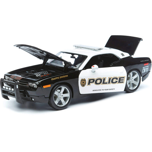 2006 Dodge Challenger Concept - Police - B&W 1:18 Scale Diecast Model Car by Maisto Alt Image 1