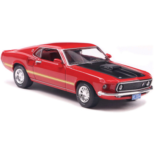 1969 Ford Mustang Mach 1 - Calypso Coral 1:43 Scale Diecast Model Car by IXO Models Alt Image 3