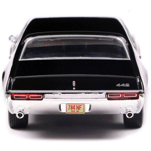 1970 Oldsmobile 442 W-30 - Ebony Black w/ Gold Stripes 1:43 Scale Diecast Model Car by IXO Models Alt Image 5