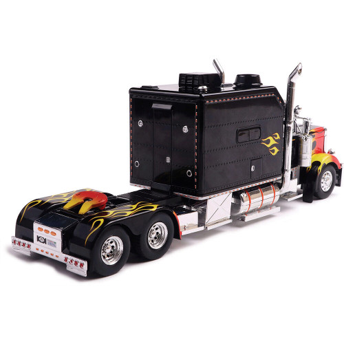 2002 Peterbilt 379 Custom Black w/ Flames | IXO Models
