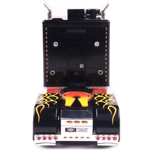 2002 Peterbilt 379 Custom - Black w/ Flames 1:43 Scale Diecast Model Truck by IXO Models Alt Image 5