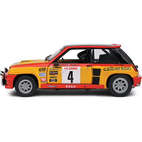1980 Renault 5 Turbo Yellow #4 Ragnotti/Andrie Tour De Corse 1:18 Scale Diecast Model Car by Solido Alt Image 5