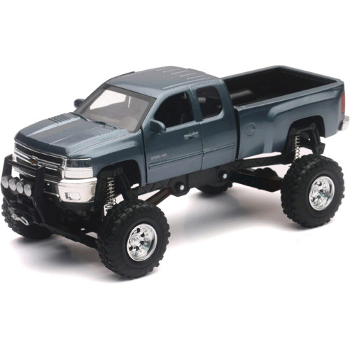 Chevrolet Silverado Pick Up W/ Honda Dirt Bike 1:32 Scale Diecast Model Truck by New-Ray Toys Alt Image 1