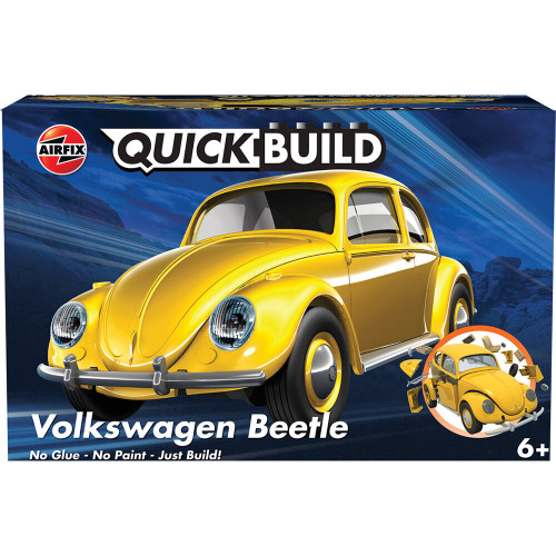 VW Beetle Yellow Quickbuild Plastic Model Kit | Airfix