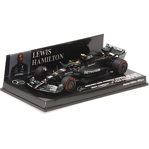 2023 Mercedes-Amg Petronas Formula One Team F1 W14 E Performance - Lewis Hamilton - 2Nd Spain Gap 1:43 Scale Cast Resin Model Car by Minichamps Alt Image 2