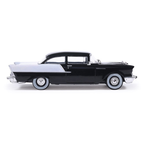 1957 Chevrolet One-Fifty Sedan - Onyx Black and India Ivory 1:64 Scale Diecast Model Car by IXO Models Alt Image 7